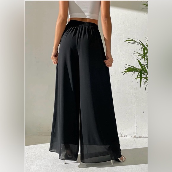 Women’s chiffon palazzo wide leg pant, size small - Picture 2 of 4